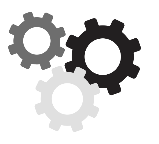 Logotype représentant des engrenages pour les technologies embarquées